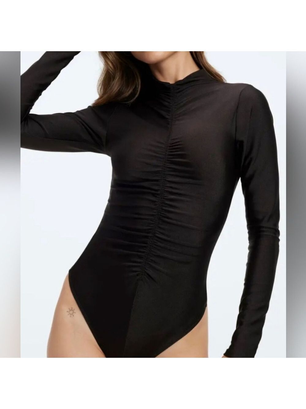 Good American | High Shine Compression Ruched Bodysuit | Size 3X